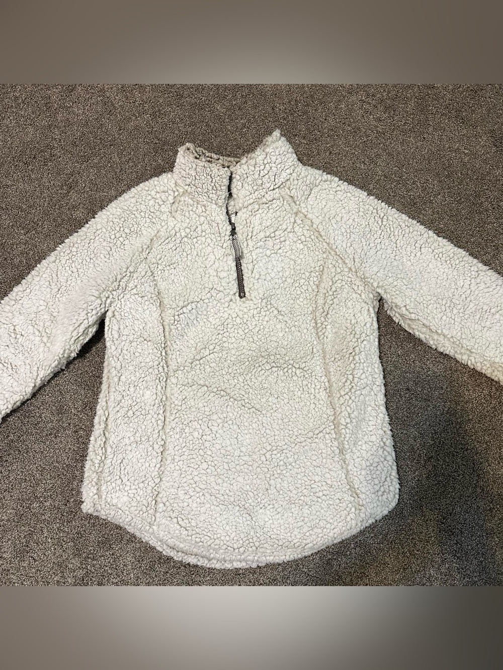 Cozy Sherpa Pullover Jacket - Cream
